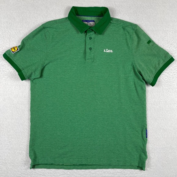 Lidl‎ Polo Shirt Mens Large Green Organic Workwear Grocery Store Employee Job - Picture 1 of 14